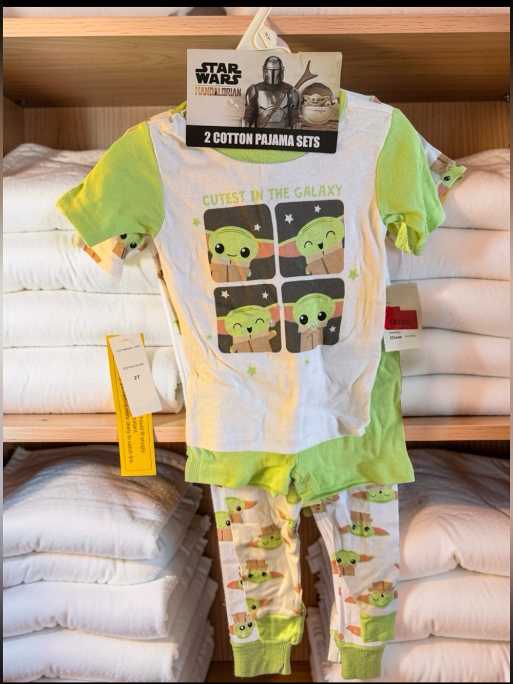 Star Wars Mandalorian Grogu Baby Yoda 2T 4-Piece Pajama Set NWT
